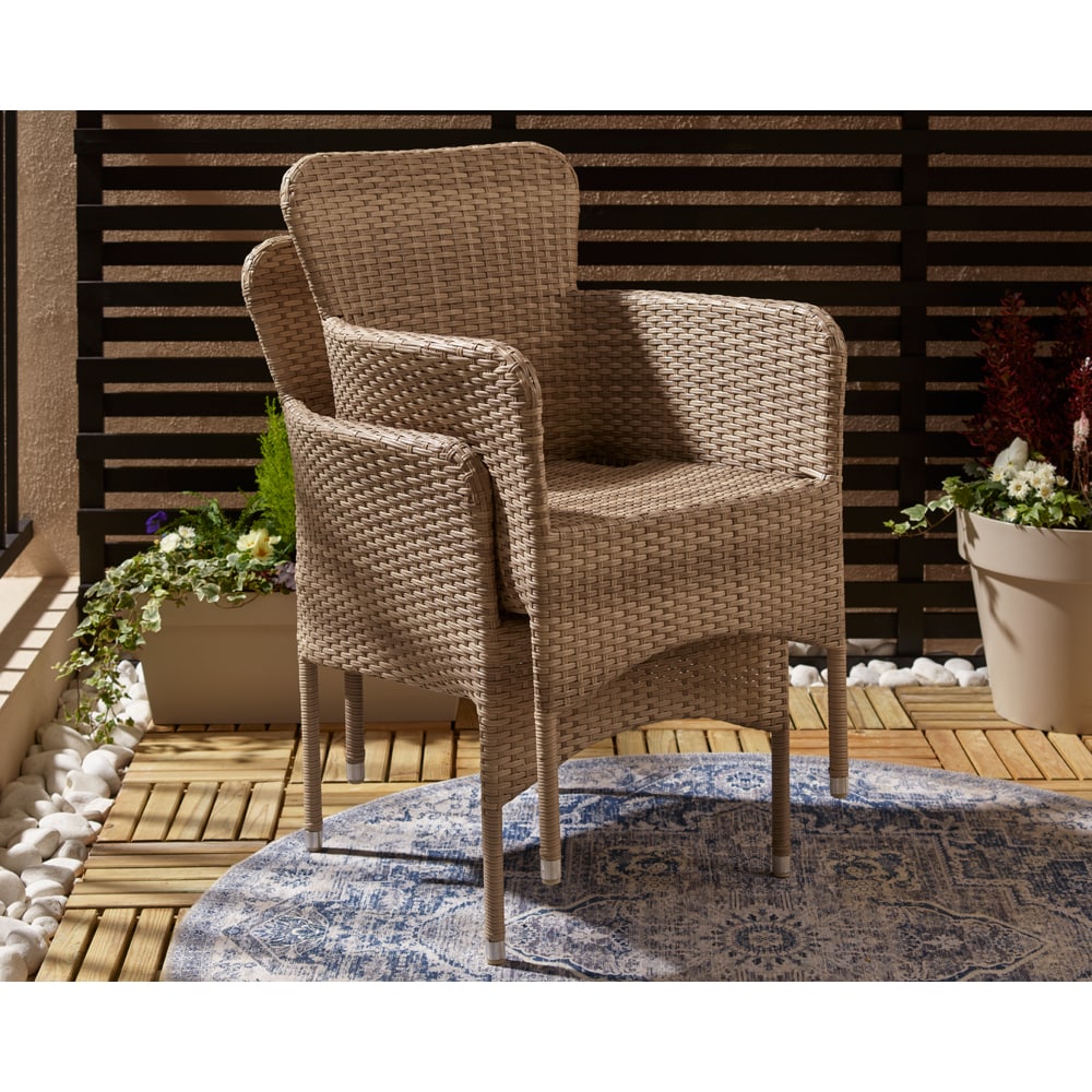 Set mobilier gradina GOODHOME Elos 2, 3 piese, crem