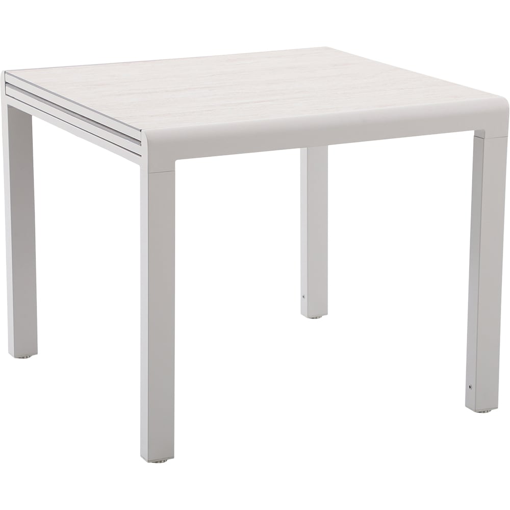 Masa GOODHOME Mallia, 6 locuri, 180 x 90 x 75cm, alb
