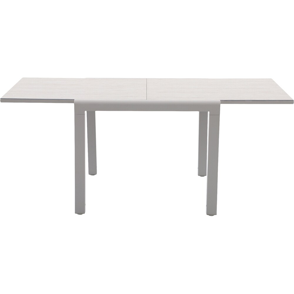 Masa GOODHOME Mallia, 6 locuri, 180 x 90 x 75cm, alb