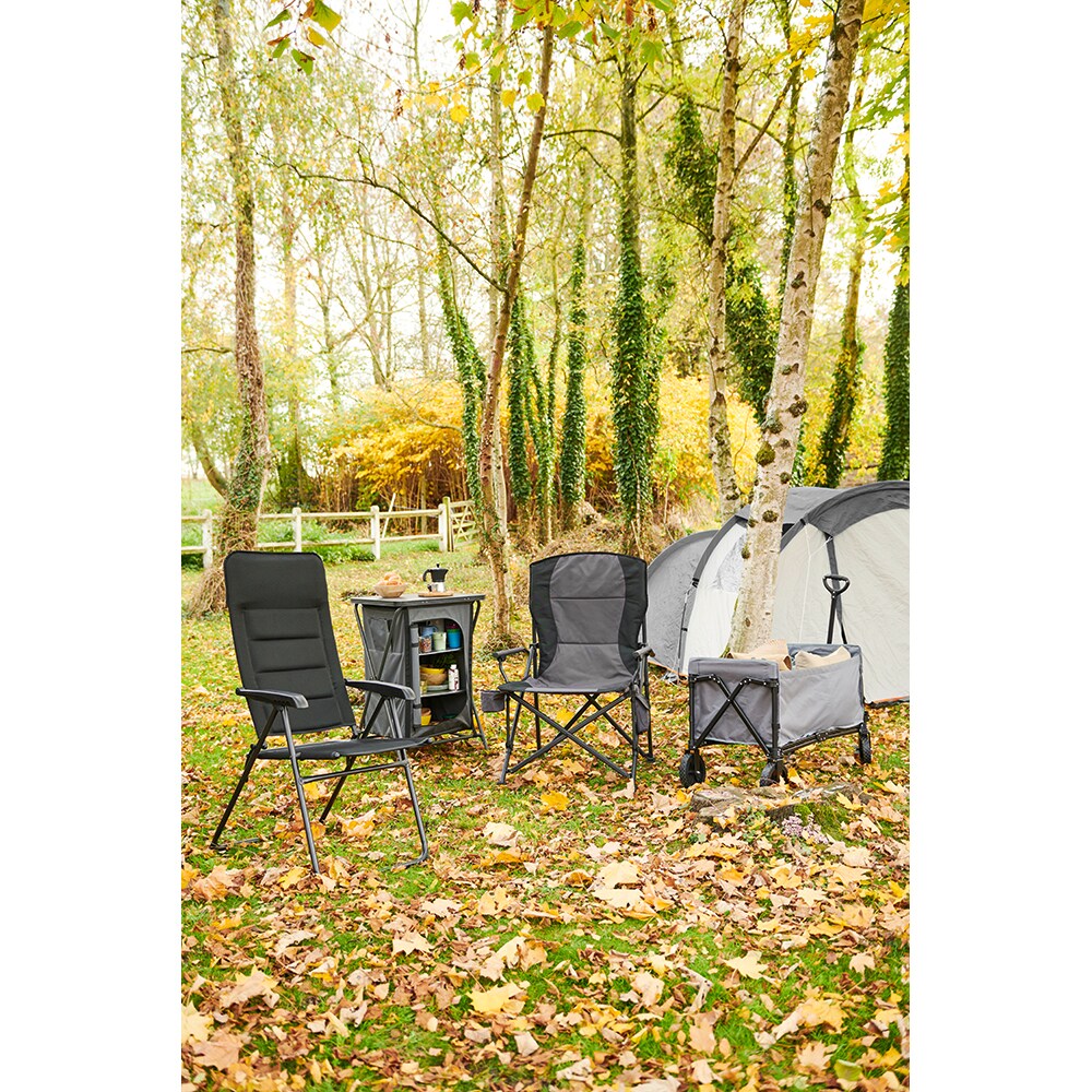 Dulap camping Vatani, 45.5 x 40 x 87 cm, gri inchis