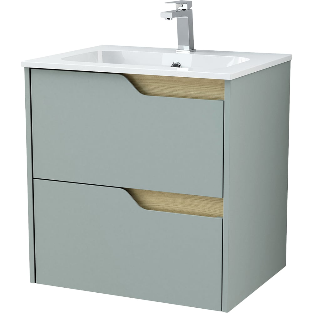 Baza pentru lavoar, 60 x 59 x 45 cm, PAL si MDF, verde