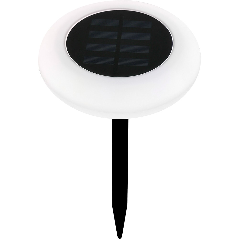 Lampa solara LED RGB, plastic, negru