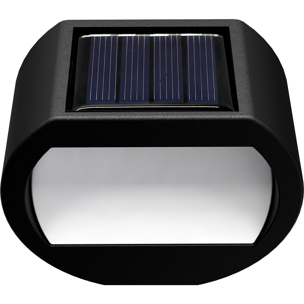 Aplica solara, 0.021 W, IP44, 3000K, plastic, negru