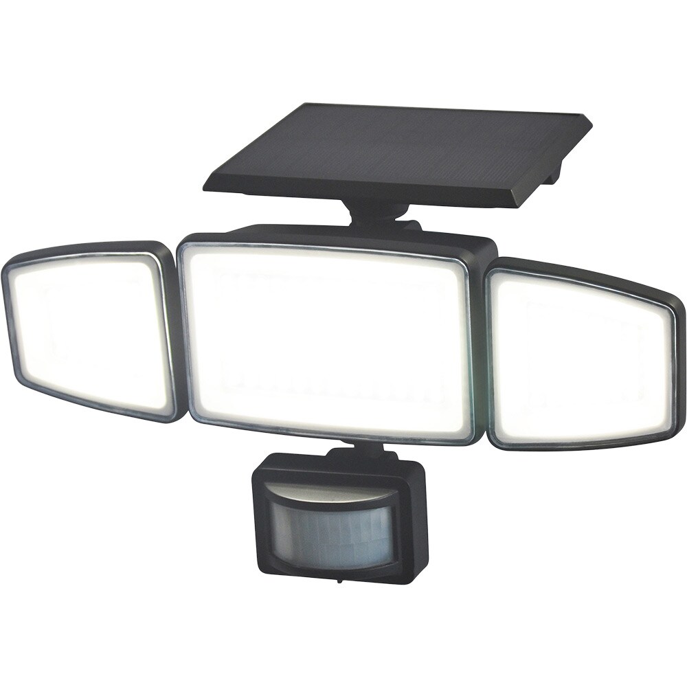 Proiector solar cu senzor, 800lm, 5000K, IP54, negru