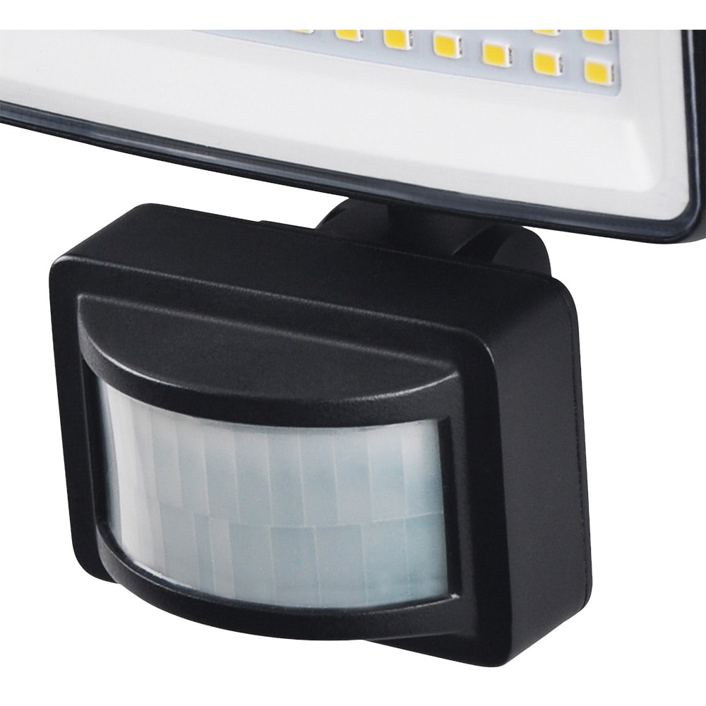 Proiector solar cu senzor, 800lm, 5000K, IP54, negru