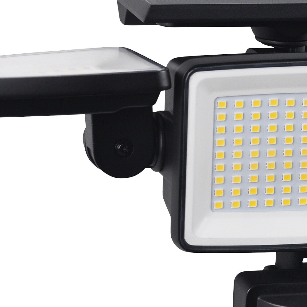 Proiector solar cu senzor, 800lm, 5000K, IP54, negru