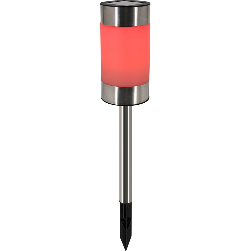 Lampa solara LED RGB, 0.02W, 1 lm, IP44, otel si plastic, argintiu