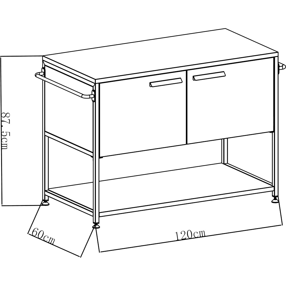 Dulap gradina GOODHOME Cucino, otel, 120 x 60 x 87.5 cm, gri