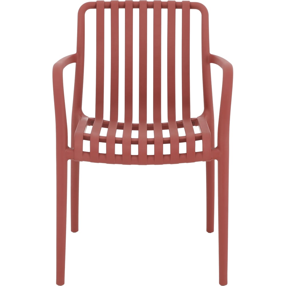 Scaun terasa Timbo, plastic, 55 x 58 x 81 cm, rosu