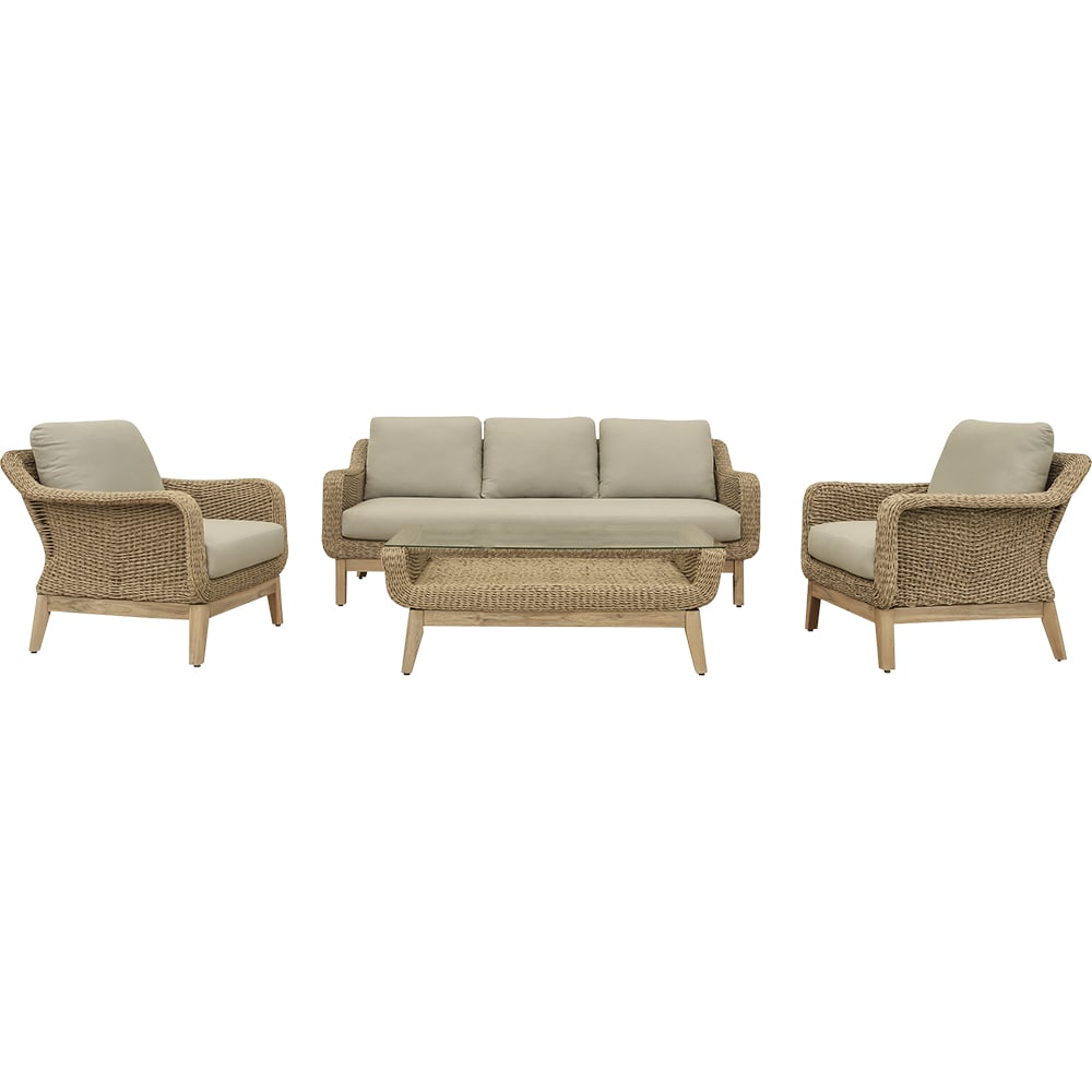 Set mobilier gradina GOODHOME Calora, 5 piese, crem