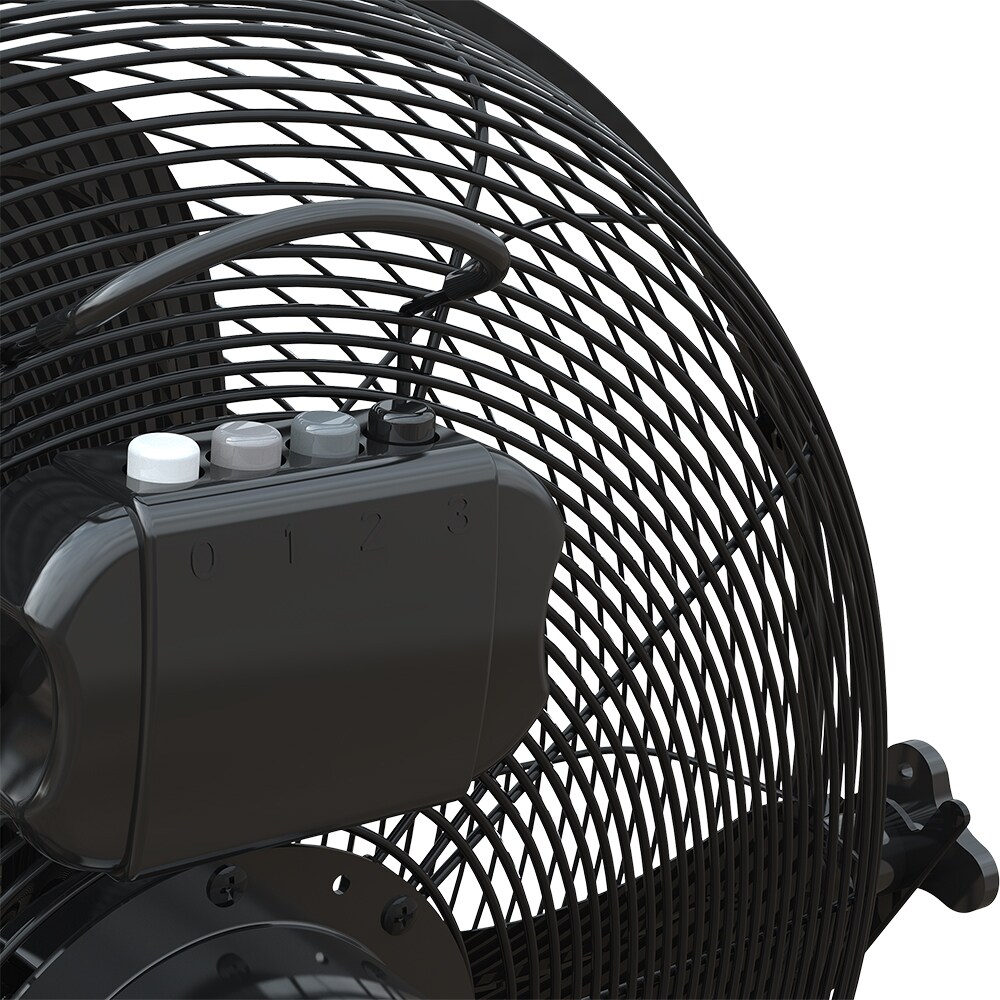 Ventilator industrial de podea, 3 trepte viteza, 45cm, 120W, negru