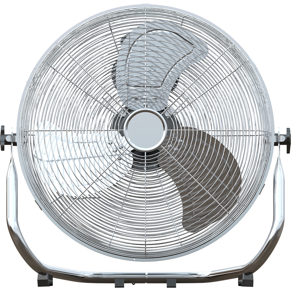 Ventilator industrial de podea, 3 trepte viteza, 45cm, 120W, crom