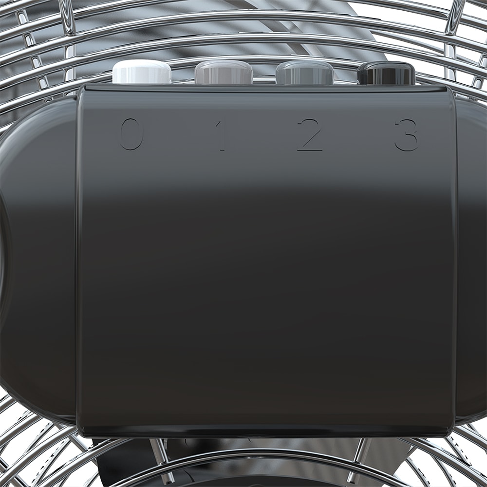 Ventilator industrial de podea, 3 trepte viteza, 45cm, 120W, crom