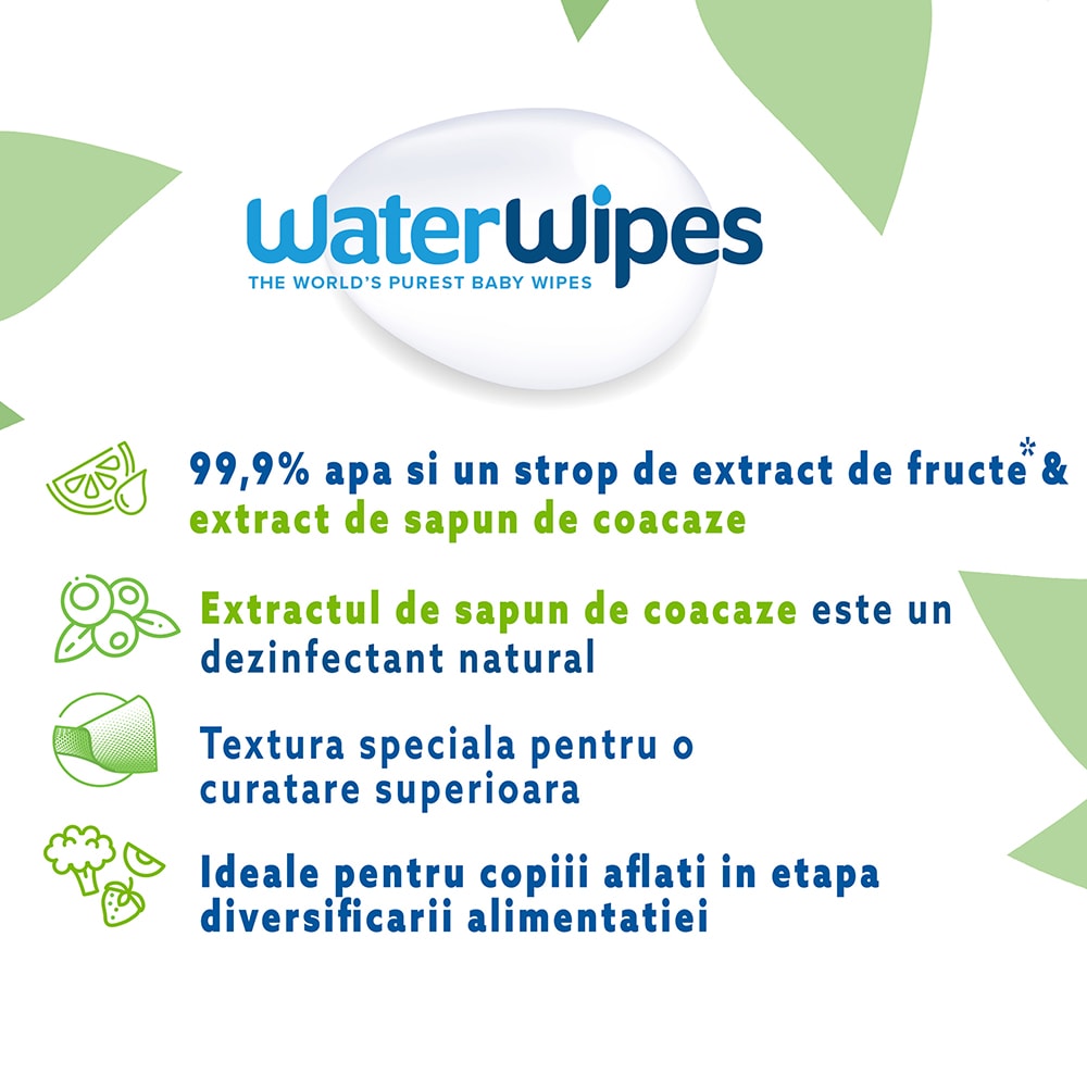 Servetele umede WATERWIPES Soapberry 420075, 4 pachete, 240 buc