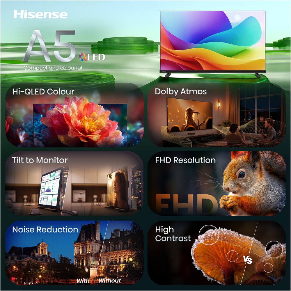 Televizor HI-QLED Smart HISENSE 50A5S, FullHD, HDR, 126cm