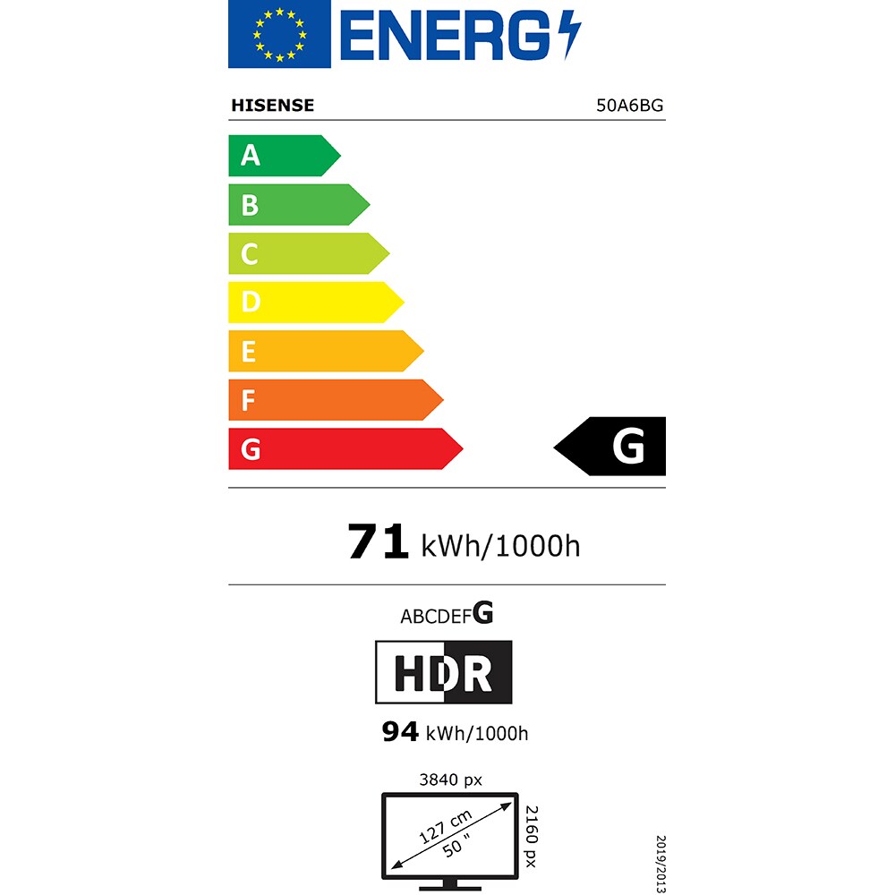 Televizor LED Smart HISENSE 50A6BG, Ultra HD 4K, 127cm