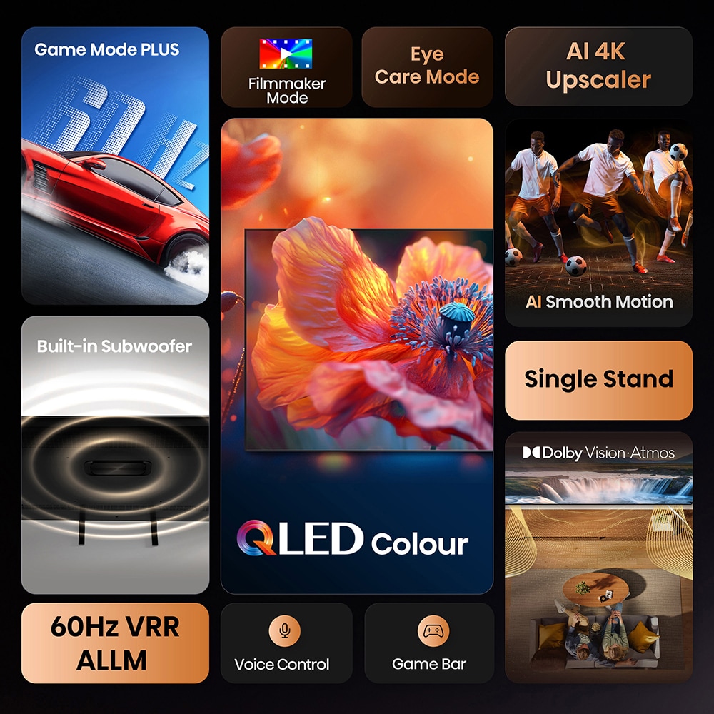 Televizor QLED Smart HISENSE 43A7Q, Ultra HD 4K, HDR, 108cm