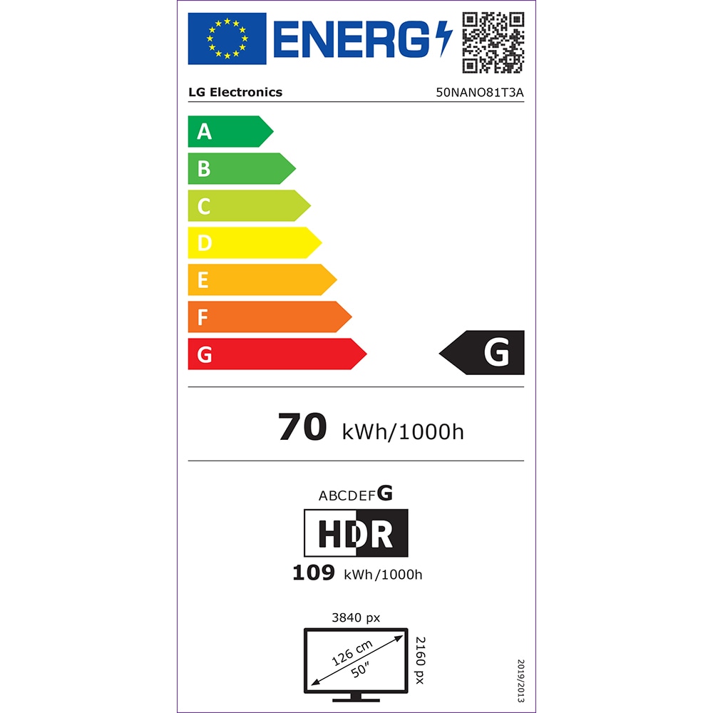 Televizor NanoCell Smart LG 50NANO81T3A, Ultra HD 4K, HDR, 126cm