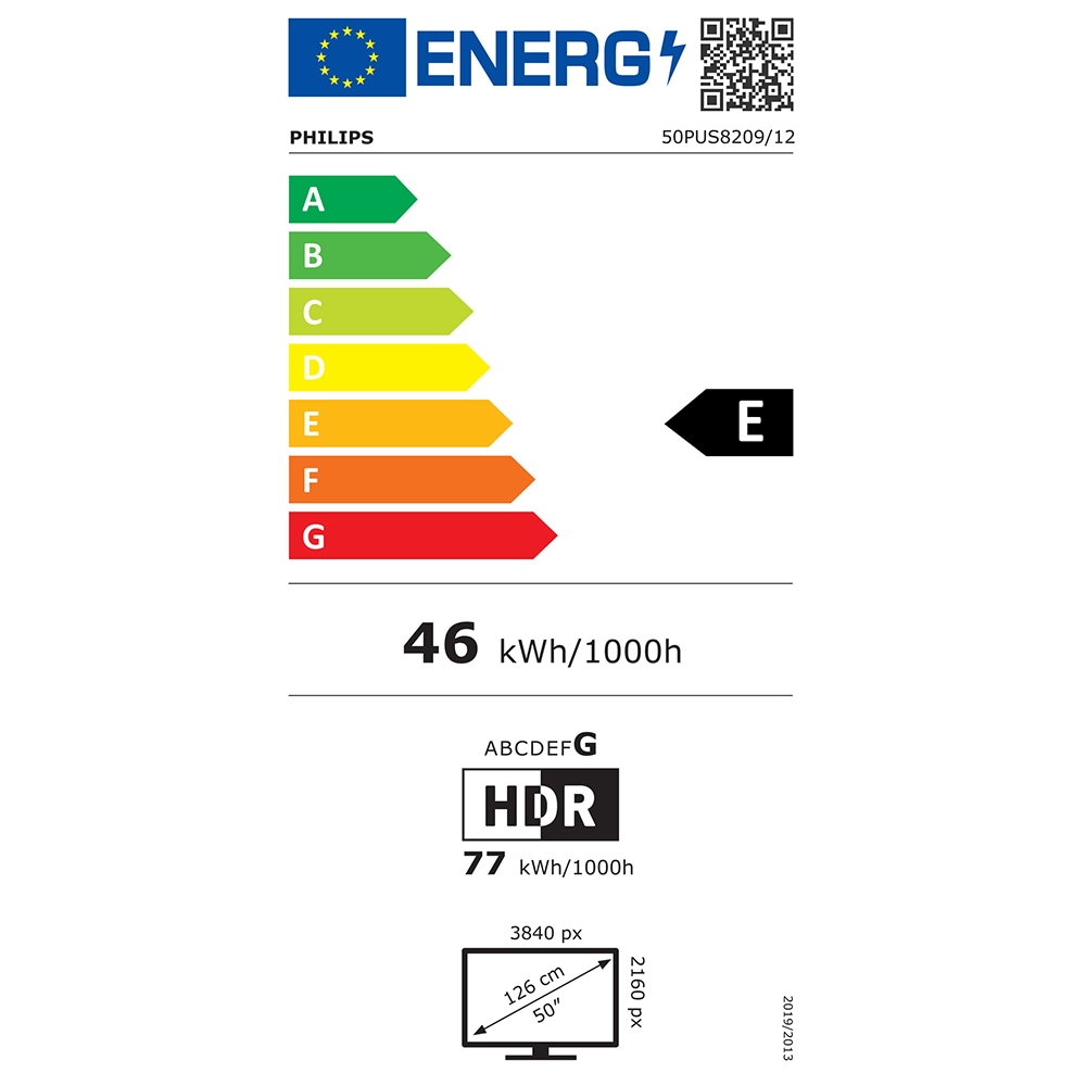 Televizor QLED Smart PHILIPS 50PUS8209, Ultra HD 4K, HDR10+, 126cm