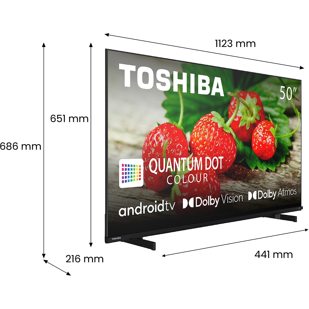 Televizor QLED Smart TOSHIBA 50QA42, Ultra HD 4K, HDR, 126cm