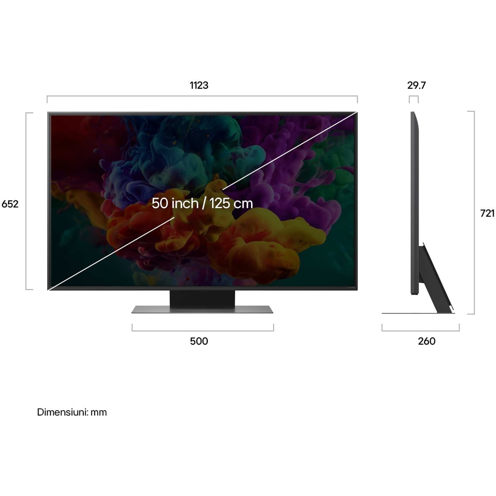 Televizor QNED evo Mini LED LG 50QNED87B3A, Ultra HD 4K, 125 cm