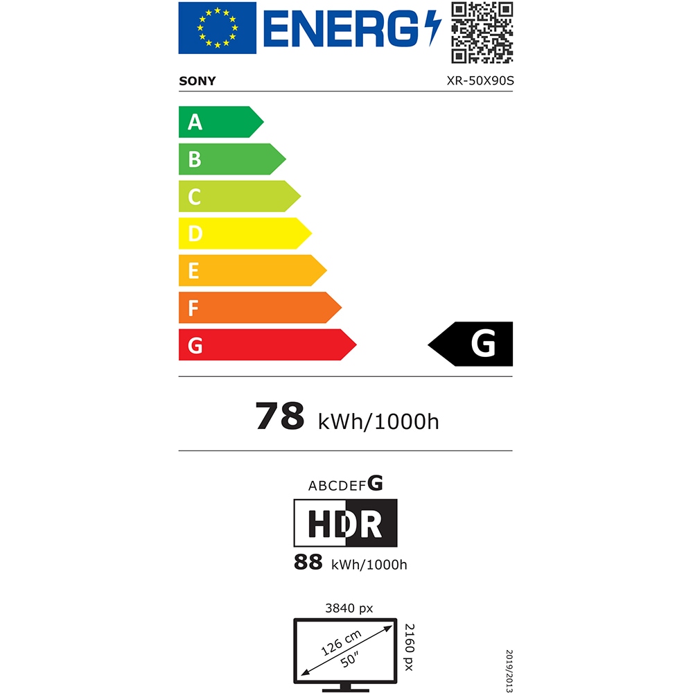 Televizor LED Smart SONY BRAVIA XR50X90S, Ultra HD 4K, HDR, 126cm