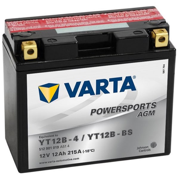 Baterie moto VARTA Powersports AGM 512901019, 12V, 12Ah, 215A