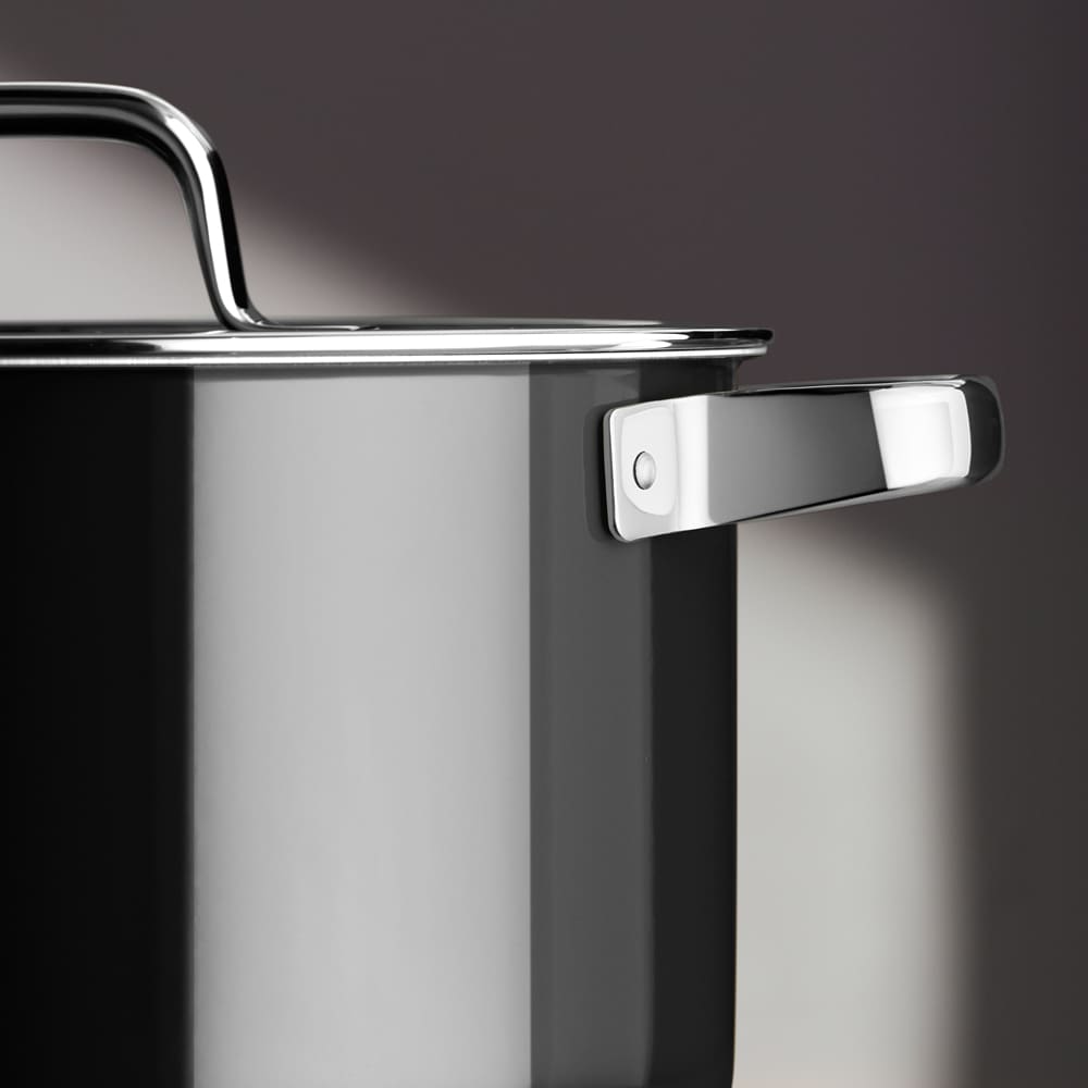 Set vase WMF Fusiontec Mineral Pro 518695290, 4 piese, 16-24cm, 1.3-6.4l, negru