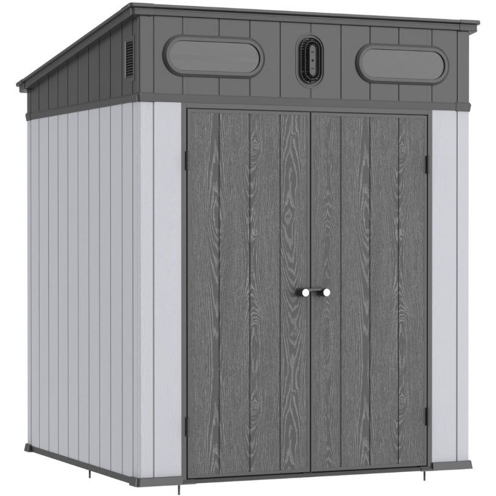 Casuta gradina NATURE REVOLUTION Sirius Pent 6X6, plastic, 178.69 x 177.08 x 226.06 cm, gri antracit