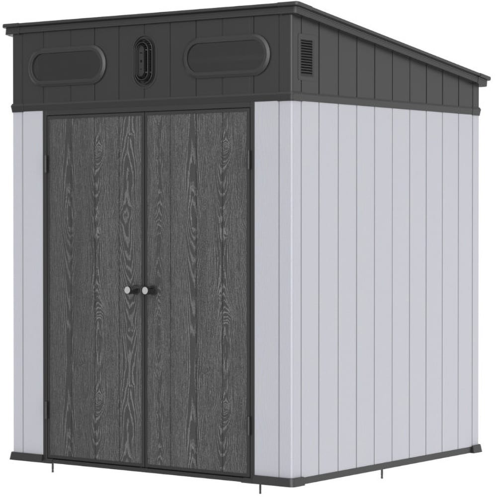 Casuta gradina NATURE REVOLUTION Sirius Pent 6X6, plastic, 178.69 x 177.08 x 226.06 cm, gri antracit