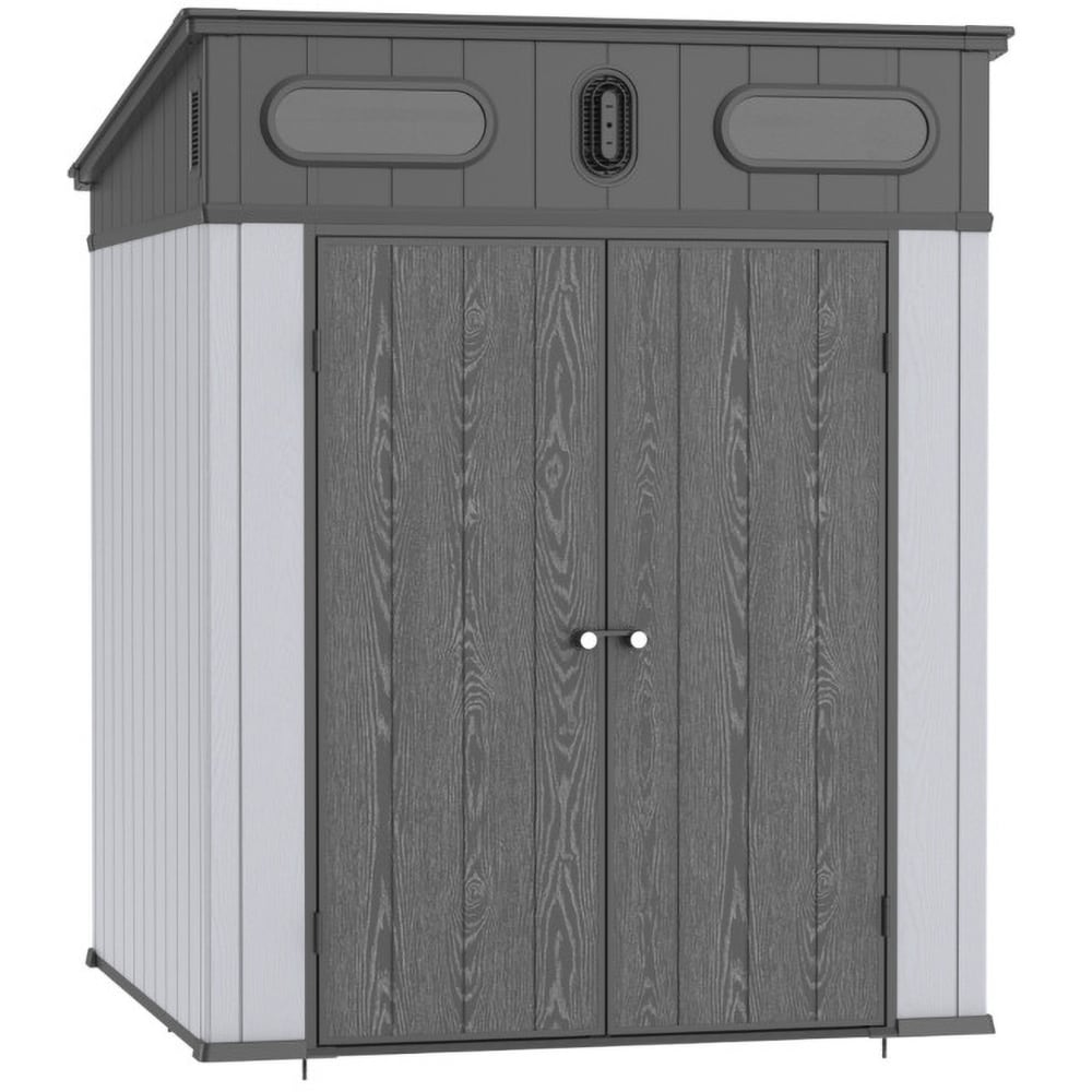 Casuta gradina NATURE REVOLUTION Sirius Pent 6X6, plastic, 178.69 x 177.08 x 226.06 cm, gri antracit