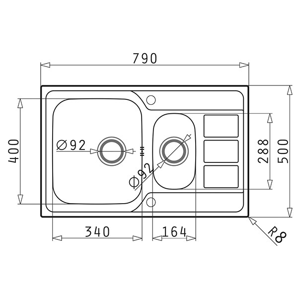 Chiuveta bucatarie PYRAMIS Athena Extra, 1 1/2 cuve, picurator reversibil, inox texturat