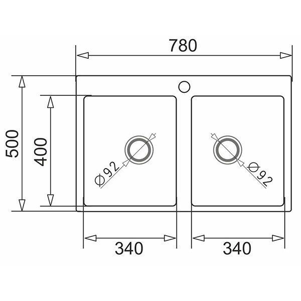 Chiuveta bucatarie PYRAMIS Premium Bowls, 2 cuve, compozit granit, grey