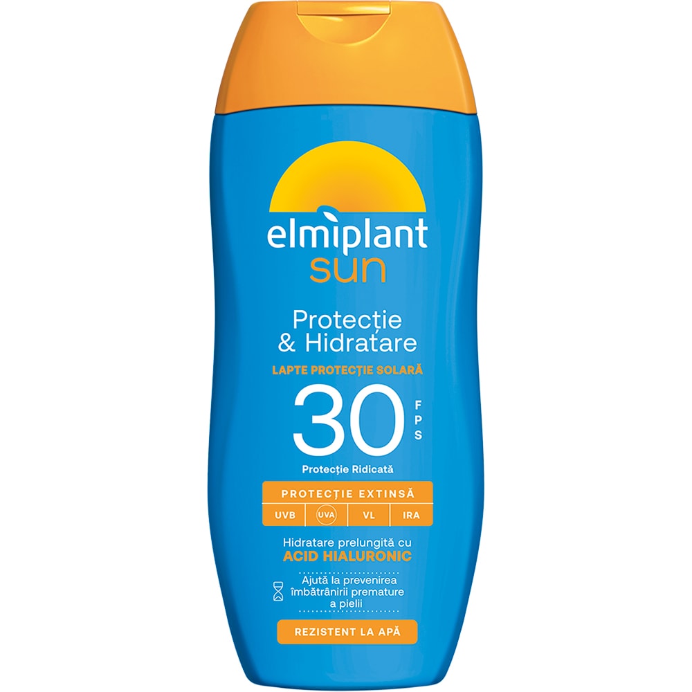 Lapte protectie solara ELMIPLANT Sun Protectie & Hidratare, SPF 30, 200ml