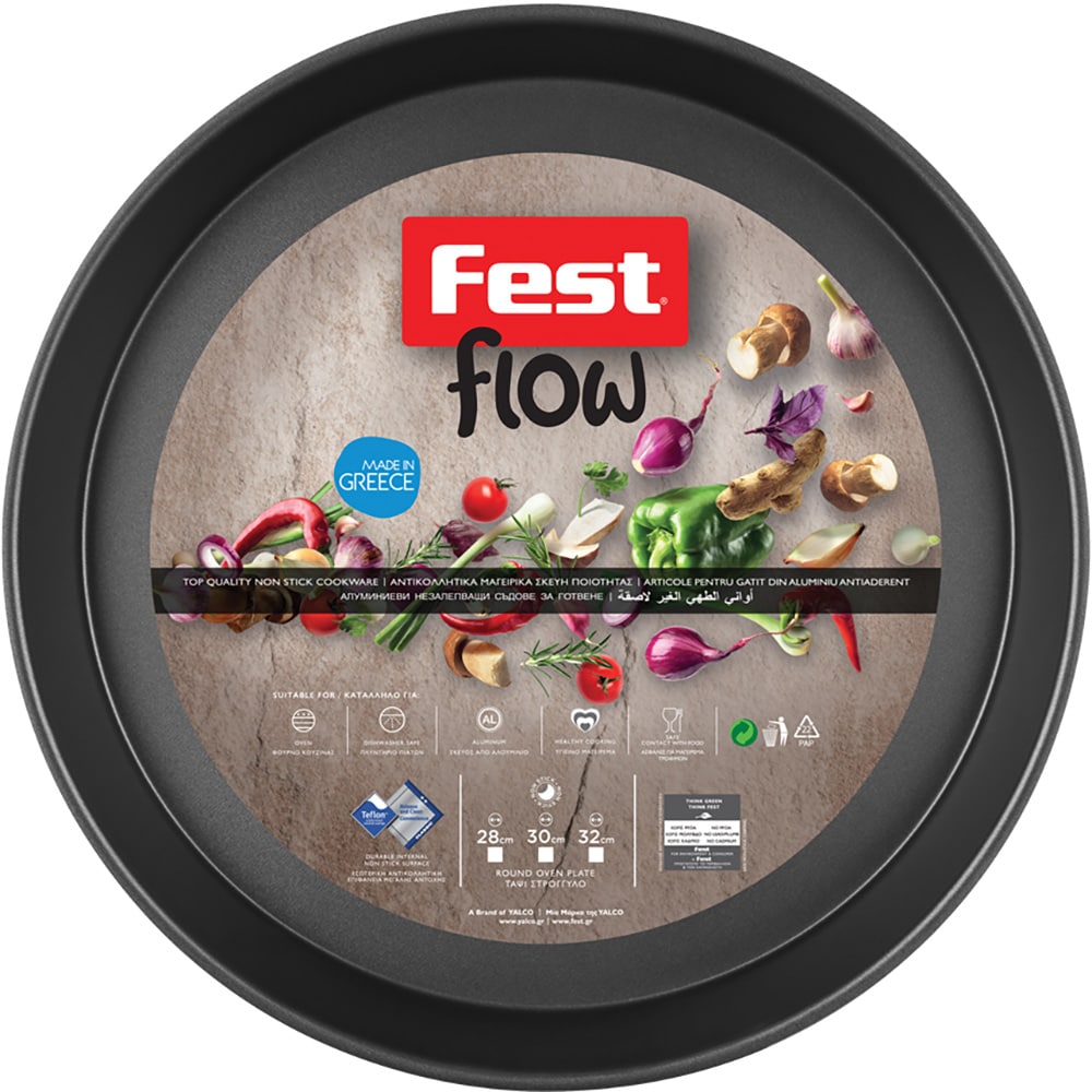 Tava de copt FEST Flow, 32m, aluminiu, maro