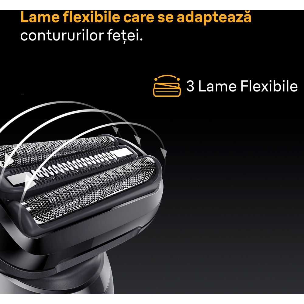 Aparat de ras BRAUN Series 5 52-N1200S, acumulator, autonomie 50 min, negru