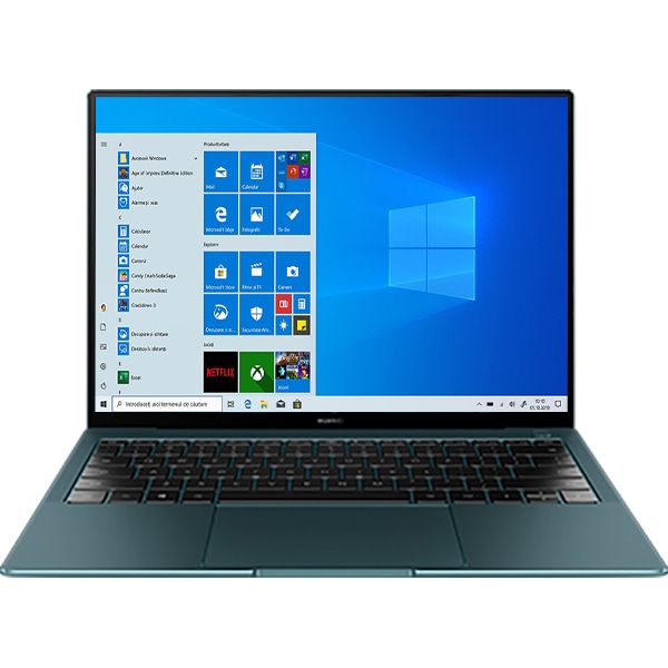 Laptop HUAWEI MateBook X Pro, Intel Core i7-10510U pana la 4.9GHz, 13.9" 3K Touch, 16GB, SSD 1TB, NVIDIA GeForce MX250 2GB, Windows 10 Pro, verde