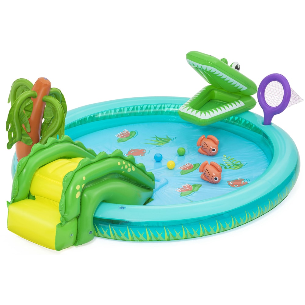 Centru de joaca gonflabil BESTWAY, 2 ani+, 224 x 181 x 72 cm, 210L, tematica crocodil