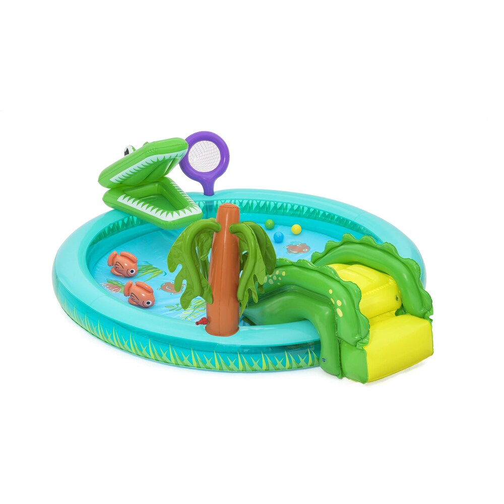 Centru de joaca gonflabil BESTWAY, 2 ani+, 224 x 181 x 72 cm, 210L, tematica crocodil