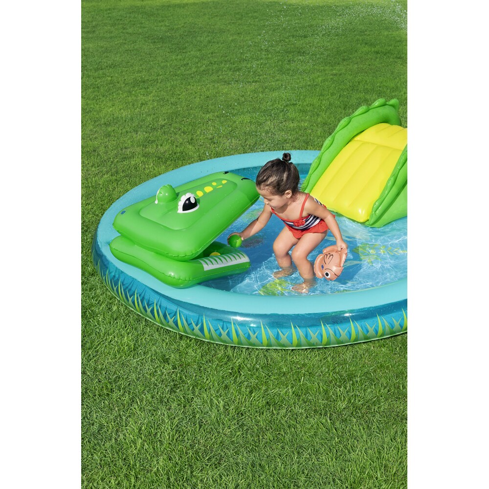 Centru de joaca gonflabil BESTWAY, 2 ani+, 224 x 181 x 72 cm, 210L, tematica crocodil