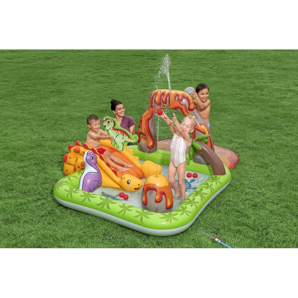 Centru de joaca gonflabil BESTWAY, 2 ani+, 262 x 188 x 102 cm, 150L, tematica vulcan