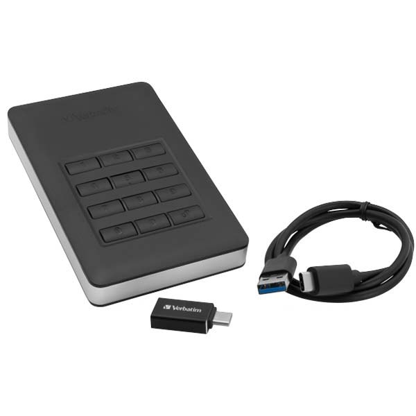 Hard Disk extern VERBATIM Store 'n' Go Keypad Access, 1TB, USB 3.1, negru