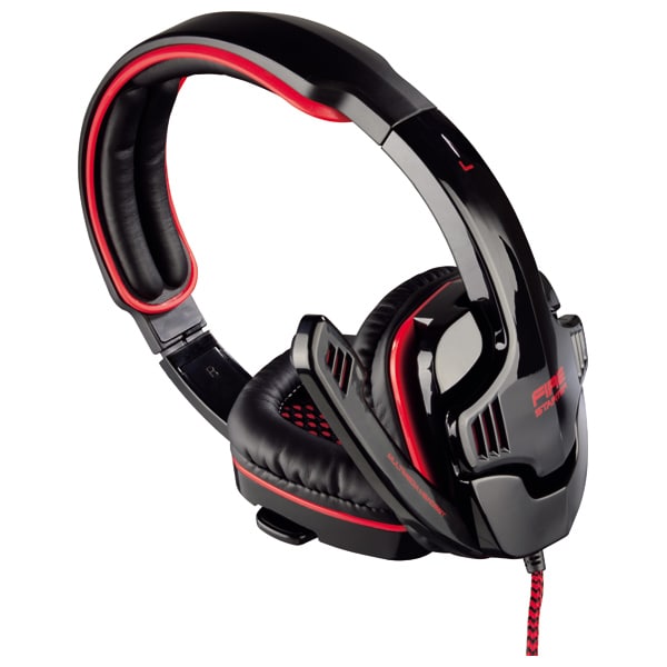 Casti PC HAMA Fire Starter, 3.5mm, negru-rosu