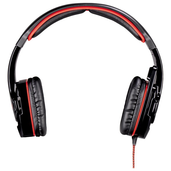 Casti PC HAMA Fire Starter, 3.5mm, negru-rosu