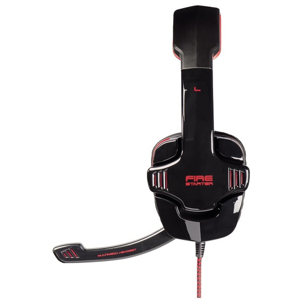 Casti PC HAMA Fire Starter, 3.5mm, negru-rosu