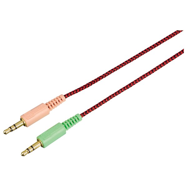 Casti PC HAMA Fire Starter, 3.5mm, negru-rosu