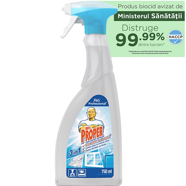 Detergent universal pentru suprafete MR. PROPER Professional 3IN1 Spray, 750ml