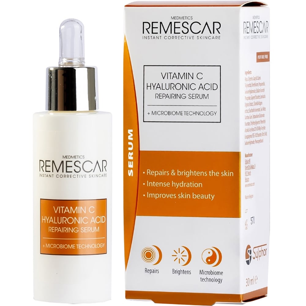 Ser pentru fata REMESCAR Vitamin C Acid hialuronic, 30ml
