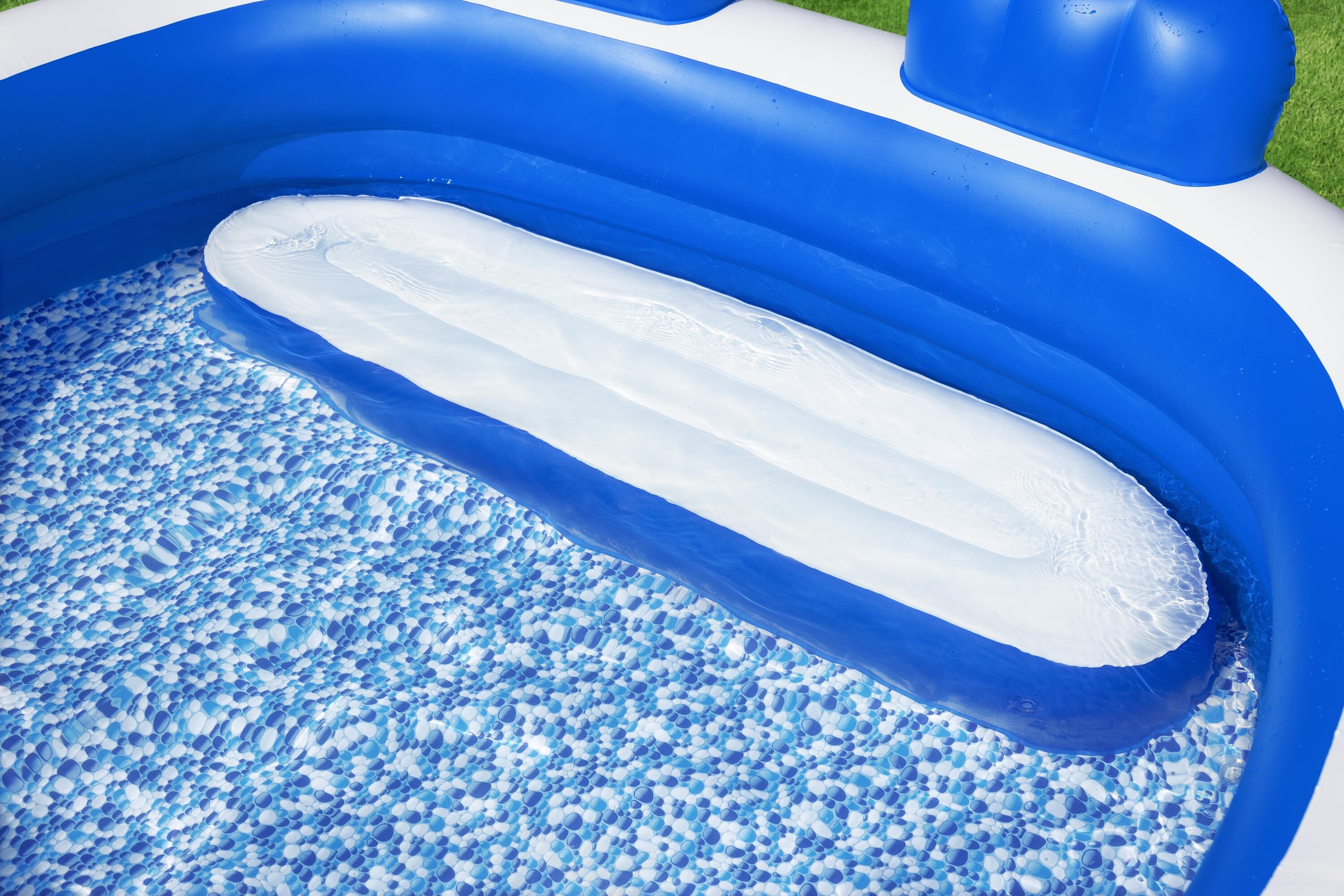 Piscina gonflabila de familie BESTWAY, cu tetiere, 231x219x79cm, 852L