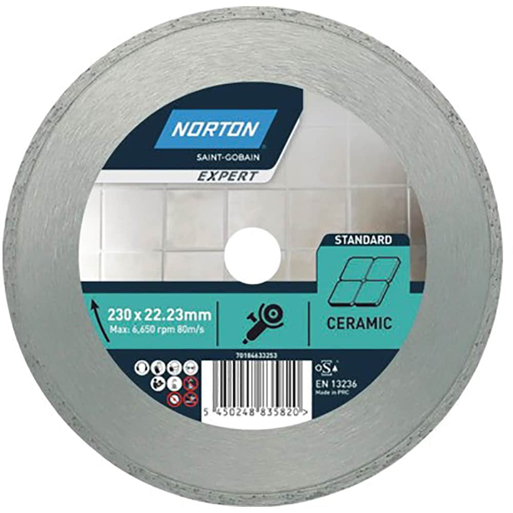 Disc diamantat Norton, gresie si faianta, 230x22.23 mm